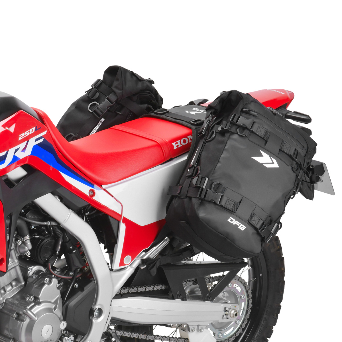 T.S.H バイク用サイドバッグ 左右セット レッド 赤 大容量 ６０L 防水 ...